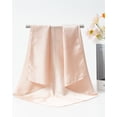 thumbnail image 5 of 4pcs 27” Women Solid Color Square Headscarf Satin Silk Head Scarf Lightweight Cozy Bandana for Sleeping, 5 of 8