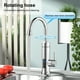 thumbnail image 3 of Calentador de agua eléctrico 3000W 220V / 110V Mezclador de frío caliente IPX4 Impermeable Faucet LED Pantalla digital Digital Cuenca Tap 30-60 ℃ cubierta plata Estados Unidos Inevent HA012271-05B, 3 of 7