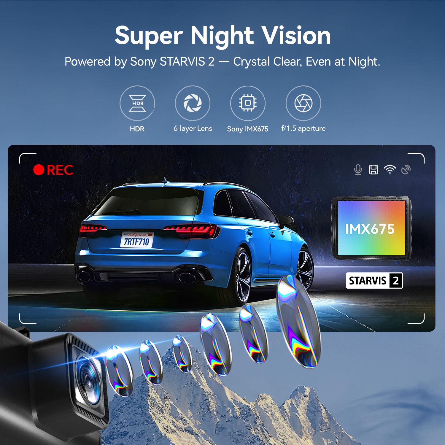 REDTIGER F7N 4K Touch Dash Cam, Dual Channel photo 3