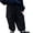 Black, variant on Girls Casual Cargo Joggers Athletic Trousers With Pockets For Play Everyday Wear Comfortable Durable Soft Stretch Fabric Kids Pants