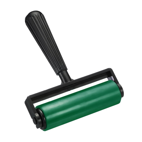Rodillo de Caucho Uxcell de 4.5 Pulgadas, Herramientas de Rodillo de Caucho Antideslizante para Arte de Papel Tapiz, Impresión de Tinta