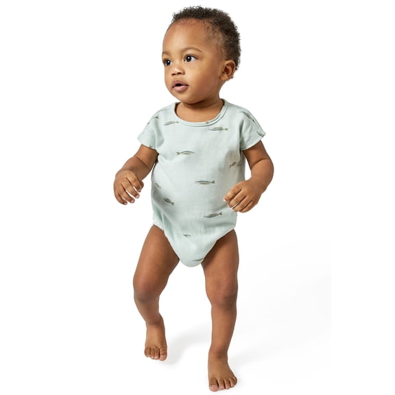 Modern Moments by Gerber Baby Boy Organic Dumpling Romper, Sizes 0/3 Months - 24 Months