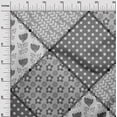 thumbnail image 3 of oneOone Velvet Gray Fabric Florals Craft Projects Decor Fabric Printed By The Yard 58 Inch Wide, 3 of 4