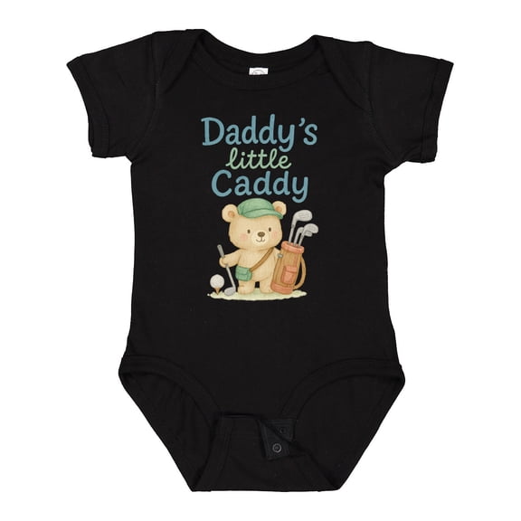 Inktastic Daddy's Little Caddy Bear Golf Theme Boys or Girls Baby Bodysuit