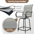 thumbnail image 7 of MRUAKA Outdoor Swivel Bar Stool Collection Kids High Back Weather-Resistant - Set of 2, Light Gray, 7 of 7