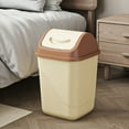thumbnail image 4 of Dongrere Compact 9x9 Inch Swing-Lid Trash Can for Office & Bathroom | Odor-Control Small Waste Bin, 4 of 6