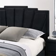 thumbnail image 2 of Furniture of America Glanz Glam Fabric Tufted California King Bed in Black, 2 of 2