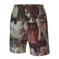 thumbnail image 4 of Balery Vintage Collage Girl Butterfly Traje de Baño Estilo Hawaiano para Hombre, Shorts de Secado Rápido con Bolsillos-Medium, 4 of 6