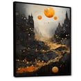 thumbnail image 2 of Designart "Cosmic Phenomenon Mysterious Space Rock" Asteroids Floater Framed Canvas Wall Art, 2 of 7