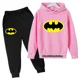 thumbnail image 3 of Batman - Conjuntos de sudaderas con capucha Ropa para niños Ropa para niñas Tops Pantalones Trajes de 4 a 14 años Trajes con capucha Suéter, 3 of 5