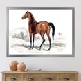thumbnail image 3 of Designart 'Ancient Horse' Farmhouse Framed Art Print, 3 of 4