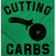thumbnail image 2 of Cutting Carbs Pizza Cutter Foodie Long Sleeve TShirt Men Women Brisco Brands S, 2 of 5
