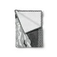 thumbnail image 2 of Mermaid Soft Flannel Fleece Throw Blanket, Retro Art Illustration of a Girl Brushing Hair and Border Celtic Patterns, Cozy Plush for Indoor and Outdoor Use, 70" x 90", Brown White, by Ambesonne, 2 of 5