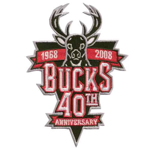 NBA Logo Patch - Milwaukee Bucks 40Th Anniversary