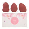 thumbnail image 2 of 3pcs Humide Sec Double Utilisation Maquillage Fond de Teint Poudre Douce Visage Bouffée (Thé au Lait), 2 of 14
