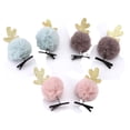 thumbnail image 4 of Esaierr girls Christmas Hair Accessories Cute Reindeer Antlers Headband Ears Headdress Hairpins Antlers Christmas Tree Hat Hair Barrettes 3PCS, 4 of 6