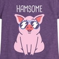 thumbnail image 3 of Instant Message - Hamsome Pig - Toddler & Youth Girls Short Sleeve Graphic T-Shirt, 3 of 6