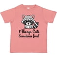 thumbnail image 3 of Inktastic Raccoon Always Cute Sometimes Feral Girls Toddler T-Shirt, 3 of 5