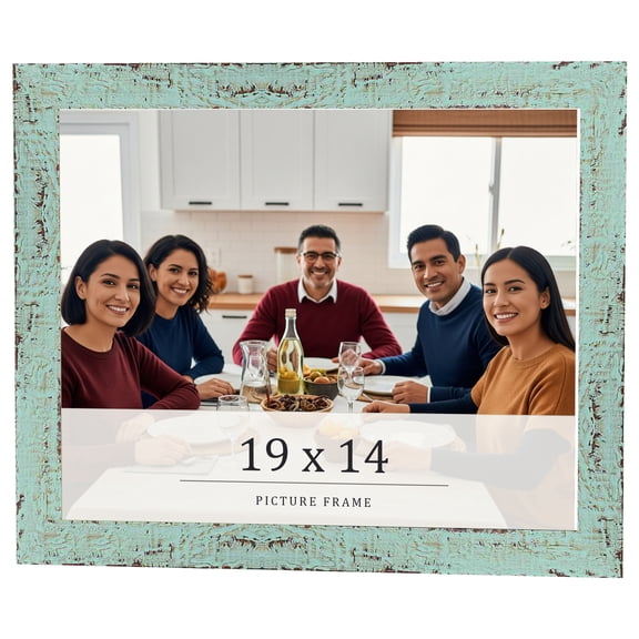 19x14 Frame Green Solid Wood Picture Frame Width 1.125 Inches | Interior Frame Depth 0.5 Inches |