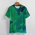 thumbnail image 4 of Palm Print T Shirts Basic T-Shirt Short Sleeve Ladies Tee Shirt Summer Graphic Clothing, 4 of 5
