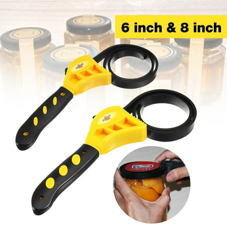 6'' 8'' Rubber Strap Wrench Adjustable Hand Held Lid Plumbing Tighten Or
