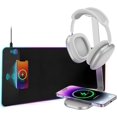 thumbnail image 1 of Wireless Charging RGB Gaming Mouse Pad LED Mouse Pad xxMM Light Modes Extra Large Mousepad Rubber Base RGB Desk Mat for Gaming MacBook PC Laptop Desk\u, 1 of 9