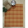 thumbnail image 4 of EORC Orange Hand Knotted Wool Traditional Plaid Rug, 10' x 14', 4 of 4