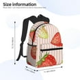 thumbnail image 2 of Disketp Strawberries Mochila Ligera Clásica con Múltiples Bolsillos, Mochila Casual para Hombre y Mujer, Ideal para Escuela, Trabajo y Viajes, 2 of 6