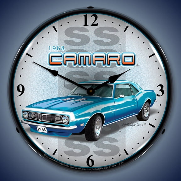 1968 SS Camaro Wall Clock, Lighted