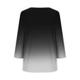 thumbnail image 4 of Womens Plus Size 3/4 Length Sleeve Tops Boat Neck Loose Fit Tee Tunic Blouse XL-5XL, 4 of 5