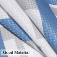 thumbnail image 4 of Modern Geometric Shower Curtain Blue, Waterproof Shower Curtains and Polyester Bath Curtain for Bathroom, Textured Fabric Shower Curtain Set with 12 Hooks, Machine Washable, 72 x 72 inch, 4 of 6