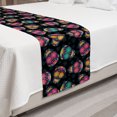 thumbnail image 2 of Skull Bed Runner, Mexican Sugar Calavera Art Repetitive Illustration, Decorative Accent Bedding Scarf for Hotels Homes and Guestrooms, King, Grey Multicolor, by Ambesonne, 2 of 2