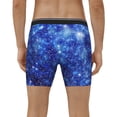 thumbnail image 4 of Picia Blurred Star Snow Christmas Pattern Men's Athletic Long Leg Briefs , Performance Stretch Underwear，Moisture-Wicking, 4 of 7