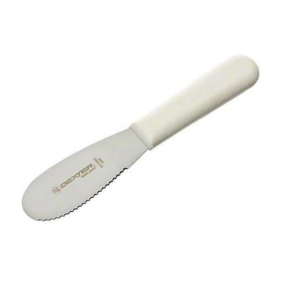 Dexter-Russell S173SCPCP 3½" Sandwich Spreader Knife, Sani-Safe and Non-Slip Polypropylene Handle, High Carbon Steel Blade, Dishwasher Safe, White​​‌‌