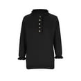 thumbnail image 5 of NTACZA 3/4 Sleeve Women Sweaters V Neck Lapel Black Sweater Blouse Pullover Ruffle Long Sleeve Knit Tops Womans Jumper XXL, 5 of 6