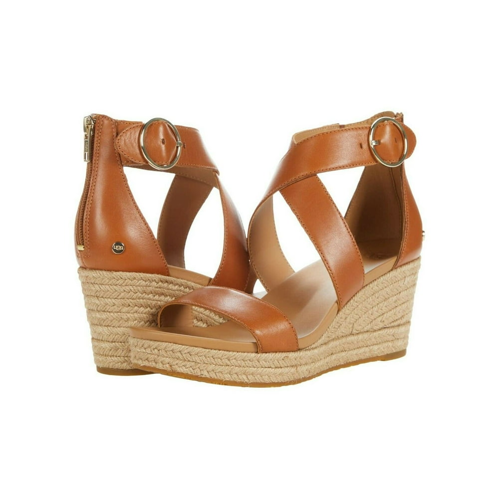 UGG UGG Hylda Women's Leather Platform Espadrille Wedge Sandals