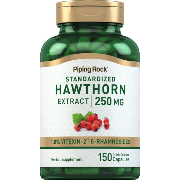 Hawthorn Extract 250mg | 150 Capsules | Supplement for Men and Women | by Piping Rock