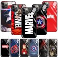 thumbnail image 2 of Funda de vidrio templado para iPhone, carcasa para teléfono, Marvel Avengers Comics, 15, 14, 13, 12, 11 Pro Max, Mini, X, XR, XS Max, 8, 7 Plus, 2 of 5