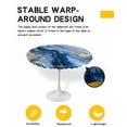 thumbnail image 2 of nqOlkjepod Blue Marble Round Tablecloth, Fitted Table Cover with Elastic for 36"-44" Round Tables, Modern Abstract Ink Painting Art Table Cloth Outdoor Indoor Dinning Party Waterproof Tablecloths, 2 of 6