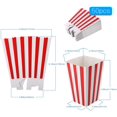 thumbnail image 2 of Qucyy 48 Pcs Popcorn Boxes Red And White Striped, Small Paper Candy Containers, Retro, 2 of 5