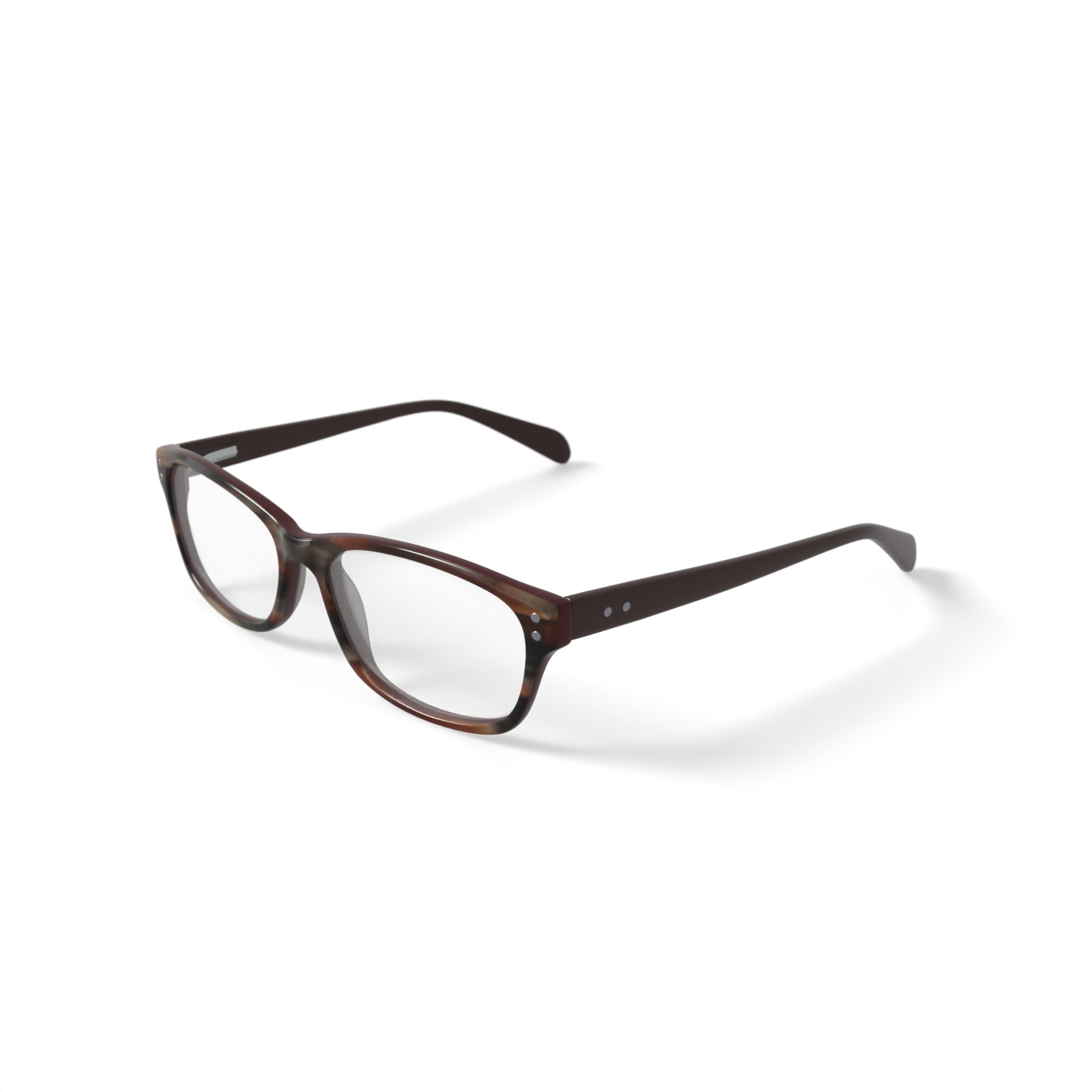 Walmart Women's FM14074 Rectangular Prescription Eyeglasses with Case, Brown