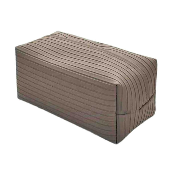 Funda para caja de pañuelos de piel sintética, decorativa, práctica para guardar pañuelos. Gris marrón