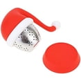 thumbnail image 2 of Infuseur de Théière en Forme de Chapeau de Noël Filtre en Silicone Diffuseur Cadeau - Rouge, 2 of 4