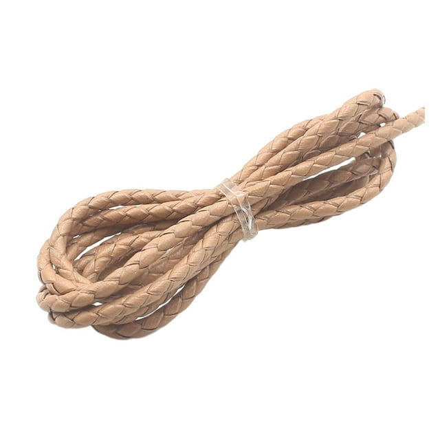 Qarigey Brazalete de de cordón trenzado de cuero, joyería DIY, cuerda de cuerda, artesanías caseras, reemplazo de búsqueda de arte Ropa, zapatos y accesorios Miscelánea Caqui Qarigey AP015602-14