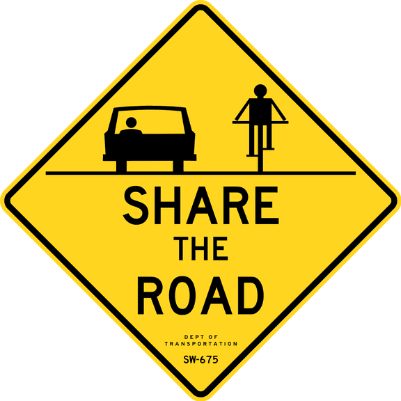 Vinyl Stickers - Share The Road, New York City - Safety and Warning Warehouse Signs Stickers - 3.5" x 5" - 3 Pack