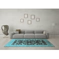 thumbnail image 3 of Ahgly Company Indoor Rectangle Oriental Light Blue Industrial Area Rugs, 7' x 10', 3 of 4