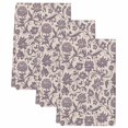 thumbnail image 2 of Purple Floral Kitchen Towels Set of 3, Spring Plants Flowers Vintage Rustic Absorbent Dish Towels for Kitchen, Microfiber Hand Towel, Quick Drying Tea Towel for Cleaning Decorative Dishcloths, 2 of 7