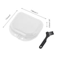 thumbnail image 4 of Unique Bargains 1 Set Braces Box with Brush Mini Braces Storage Box White, 4 of 5
