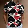 thumbnail image 2 of Casino Fun Men Zipper T-shirt Summer Casual Short Sleeve T-shirt Top, 2 of 7