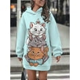 thumbnail image 3 of Nouvelle Robe Pull à Capuche pour Femmes Disney Marie Imprimé Chat Robe à Manches Longues Mode Style Urbain Vêtements d'Hiver, 3 of 6